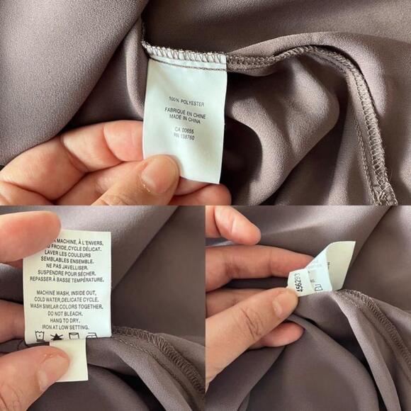 Short Sleeve Tunic with Johnny Collar Gray Purple XXS - Picture 8 of 11